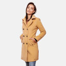 Marikoo Nanakoo Damen Mantel Trenchcoat Wintermantel Übergangs Jacke B820 Camel-Gr.S