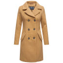 Marikoo Nanakoo Damen Mantel Trenchcoat Wintermantel Übergangs Jacke B820 Camel-Gr.S