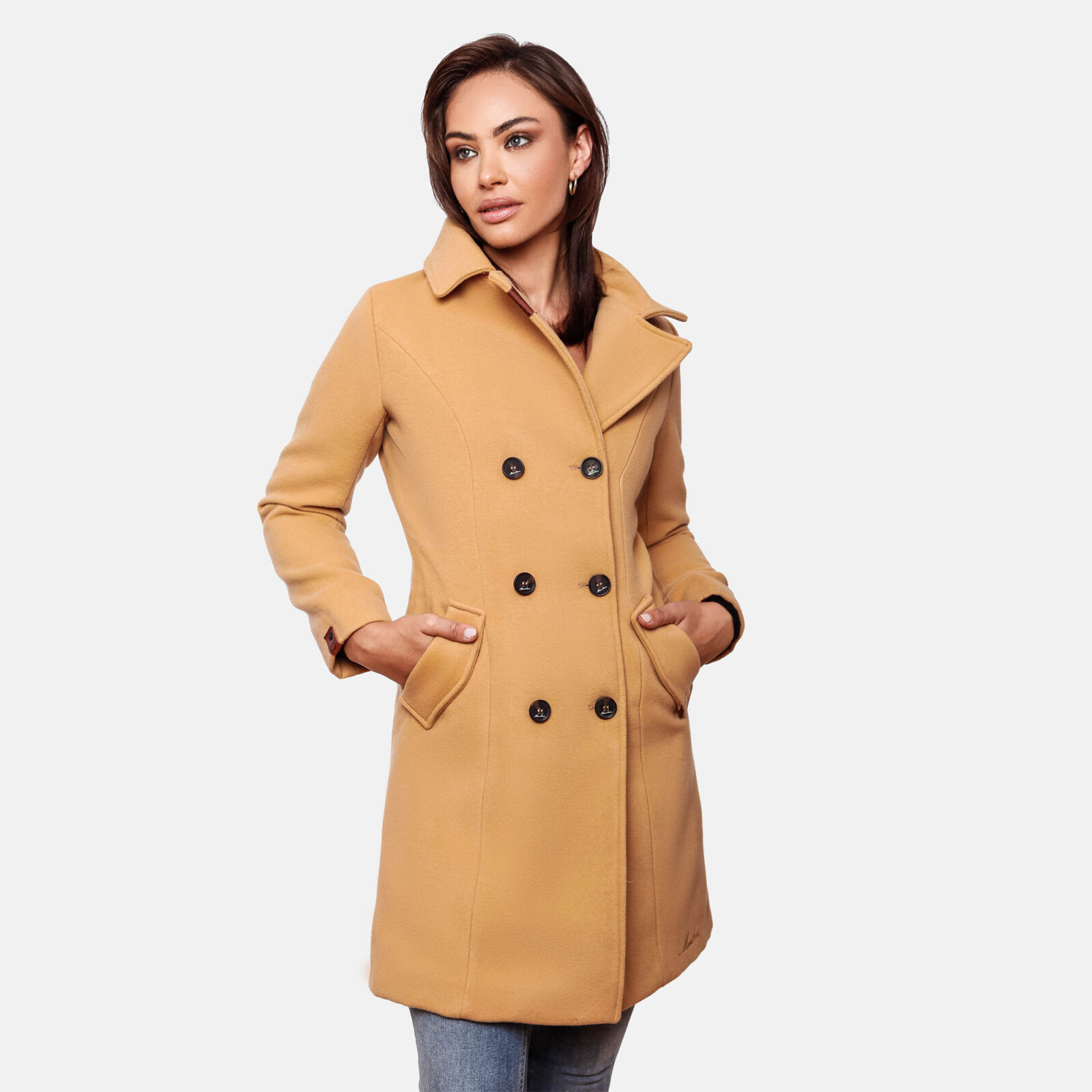 Marikoo Nanakoo Damen Mantel Trenchcoat Wintermantel Übergangs