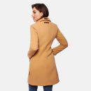 Marikoo Nanakoo Damen Mantel Trenchcoat Wintermantel Übergangs Jacke B820 Camel-Gr.XL
