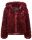 Marikoo warme Damen Jacke Teddyfell Winter Kuscheljacke Kunstfell B823 Bordeaux-Gr.XS