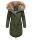 Navahoo Rosinchen Damen Winterjacke Parka gefüttert Kapuze B824 Olive-Gr.S