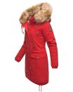 Navahoo Rosinchen Damen Winterjacke Parka gefüttert Kapuze B824 Rot-Gr.XS