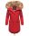 Navahoo Rosinchen Damen Winterjacke Parka gefüttert Kapuze B824 Rot-Gr.XS