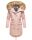 Navahoo Rosinchen Damen Winterjacke Parka gefüttert Kapuze B824 Rosa-Gr.XS