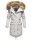 Navahoo Rosinchen Damen Winterjacke Parka gefüttert Kapuze B824 Hellgrau-Gr.XS