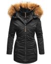 Marikoo Sanakoo Damen Winterjacke Parka mit Kapuze B825 Schwarz-Gr.XS