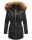 Marikoo Sanakoo Damen Winterjacke Parka mit Kapuze B825 Schwarz-Gr.S