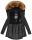 Marikoo Sanakoo Damen Winterjacke Parka mit Kapuze B825 Schwarz-Gr.S