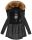 Marikoo Sanakoo Damen Winterjacke Parka mit Kapuze B825 Schwarz-Gr.M