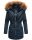 Marikoo Sanakoo Damen Winterjacke Parka mit Kapuze B825 Navy-Gr.XS