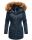 Marikoo Sanakoo Damen Winterjacke Parka mit Kapuze B825 Navy-Gr.XS