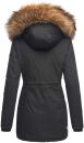 Navahoo Schneeengel-Princess Damen Parka Winter Jacke mit Kapuze B826 Schwarz-Gr.M