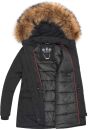Navahoo Schneeengel-Princess Damen Parka Winter Jacke mit Kapuze B826 Schwarz-Gr.XL