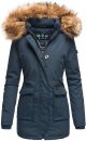 Navahoo Schneeengel-Princess Damen Parka Winter Jacke mit Kapuze B826 Blau-Gr.S