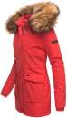 Navahoo Schneeengel-Princess Damen Parka Winter Jacke mit Kapuze B826 Rot-Gr.XS