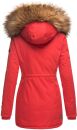 Navahoo Schneeengel-Princess Damen Parka Winter Jacke mit Kapuze B826 Rot-Gr.XS