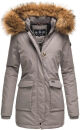Navahoo Schneeengel-Princess Damen Parka Winter Jacke mit Kapuze B826 Grau-Gr.S