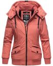 Marikoo Sumikoo Damen Winter Jacke leicht gefüttert mit Kapuze B827 Coral-Gr.XS