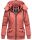 Marikoo Sumikoo Damen Winter Jacke leicht gefüttert mit Kapuze B827 Coral-Gr.XS