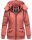 Marikoo Sumikoo Damen Winter Jacke leicht gefüttert mit Kapuze B827 Coral-Gr.S