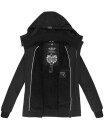 Marikoo Sumikoo Damen Winter Jacke leicht gefüttert mit Kapuze B827 Schwarz-Gr.XS