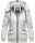 Marikoo Sumikoo Damen Winter Jacke leicht gefüttert mit Kapuze B827 Hellgrau-Gr.S