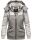 Marikoo Sumikoo Damen Winter Jacke leicht gefüttert mit Kapuze B827 H.Grau-Grau-Gr.XS