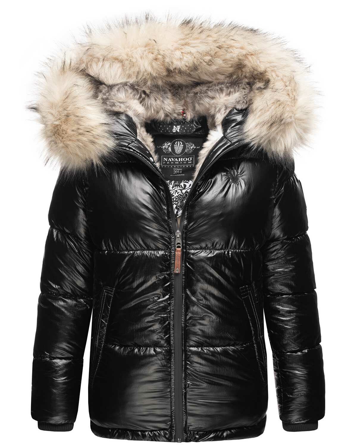 Navahoo Tikunaa Damen Winterjacke mit Kunstfellkragen B828 Schwarz-Gr,  119,90 €