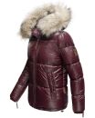 Navahoo Tikunaa Damen Winterjacke mit Kunstfellkragen B828 Weinrot-Gr.XS