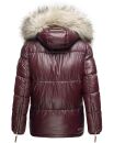 Navahoo Tikunaa Damen Winterjacke mit Kunstfellkragen B828 Weinrot-Gr.XS