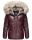 Navahoo Tikunaa Damen Winterjacke mit Kunstfellkragen B828 Weinrot-Gr.XS