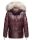 Navahoo Tikunaa Damen Winterjacke mit Kunstfellkragen B828 Weinrot-Gr.XS