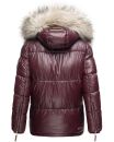 Navahoo Tikunaa Damen Winterjacke mit Kunstfellkragen B828 Weinrot-Gr.L