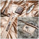 Navahoo Tikunaa Damen Winterjacke mit Kunstfellkragen B828 Weinrot-Gr.L