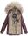 Navahoo Tikunaa Damen Winterjacke mit Kunstfellkragen B828 Weinrot-Gr.L