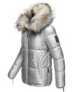 Navahoo Tikunaa Damen Winterjacke mit Kunstfellkragen B828 Silber-Gr.XS