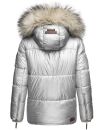 Navahoo Tikunaa Damen Winterjacke mit Kunstfellkragen B828 Silber-Gr.XS