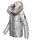 Navahoo Tikunaa Damen Winterjacke mit Kunstfellkragen B828 Silber-Gr.XS