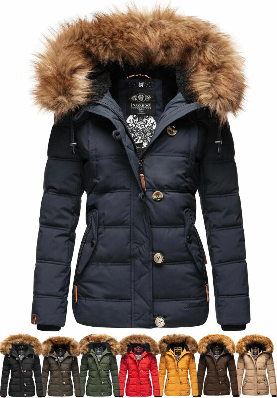 Navahoo Goldene Winterjacke Damen Damen Winterjacke Warm