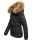 Navahoo Zoja Damen Winter Stepp Jacke Teddyfell Winterjacke B831 Schwarz-Gr.M