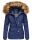 Navahoo Zoja Damen Winter Stepp Jacke Teddyfell Winterjacke B831 Blau-Gr.XL