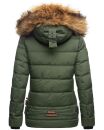 Navahoo Zoja Damen Winter Stepp Jacke Teddyfell Winterjacke B831 Olive-Gr.XS