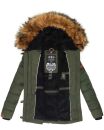 Navahoo Zoja Damen Winter Stepp Jacke Teddyfell Winterjacke B831 Olive-Gr.XS