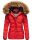 Navahoo Zoja Damen Winter Stepp Jacke Teddyfell Winterjacke B831 Rot-Gr.XS