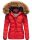 Navahoo Zoja Damen Winter Stepp Jacke Teddyfell Winterjacke B831 Rot-Gr.M
