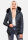 Navahoo Zuckerbiene Damen Steppjacke mit Kapuze und Kunstfellkragen B832 Navy-Gr.M