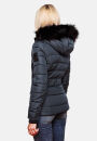 Navahoo Zuckerbiene Damen Steppjacke mit Kapuze und Kunstfellkragen B832 Navy-Gr.L