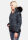 Navahoo Zuckerbiene Damen Steppjacke mit Kapuze und Kunstfellkragen B832 Navy-Gr.L