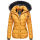 Navahoo Zuckerbiene Damen Steppjacke mit Kapuze und Kunstfellkragen B832 Gelb-Gr.M